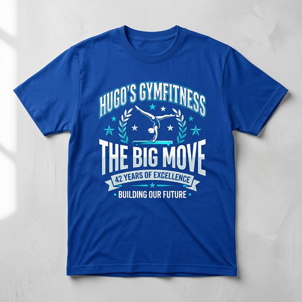 Hugo's Commemorative Gym Blue Tee